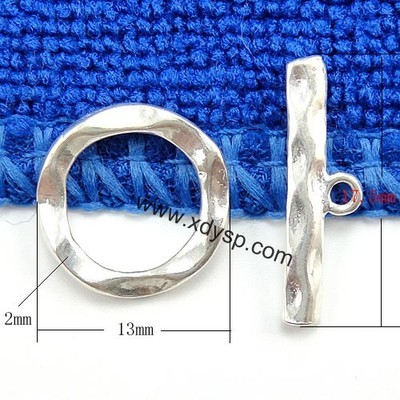 925纯银OT扣,规格:13mm,银饰批发,925银链扣,diy手链扣