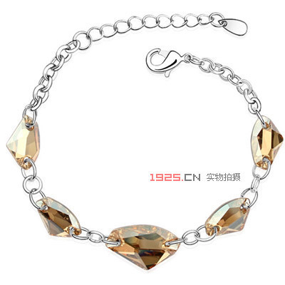 奥地利水晶手链--奇异灵石(金色魅影)|韩国饰品批发|银饰批发|银饰品