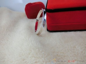 齐口凹光面纯银手镯jjsz00214