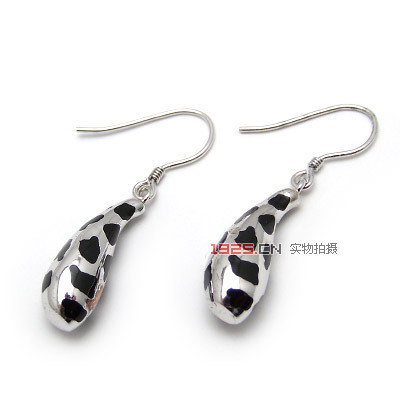 水滴银耳环|韩国饰品批发|银饰批发|银饰品