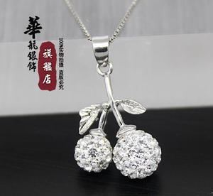 华航银饰 纯银批发 礼品批发 吊坠批发 施法洛水晶吊坠