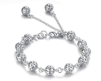 【镂空玲珑 高品质球手链 银饰品批发 10元店货源 低价混批韩】价格_厂家_图片 -