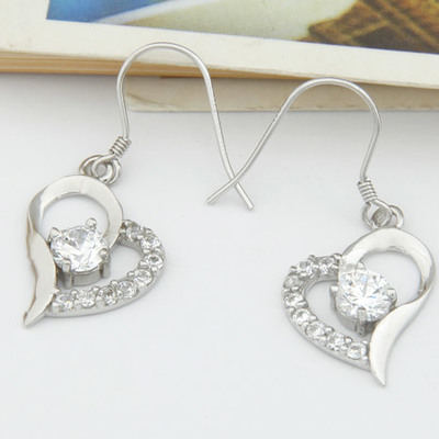 731817八心八箭高锆石耳环|韩国饰品批发|银饰批发|银饰品