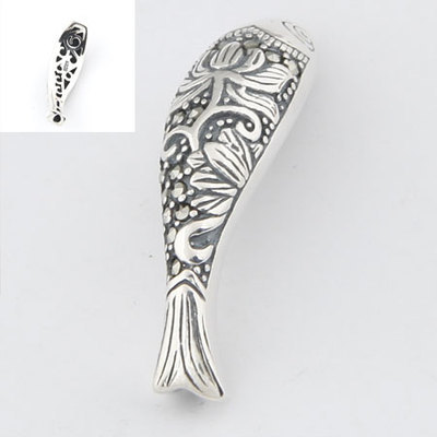 韩国泰银马克赛莲花鱼饰品 批发银饰配件首选