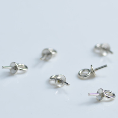 S925纯银羊眼耳勾挂件 批发银饰中的素雅之选