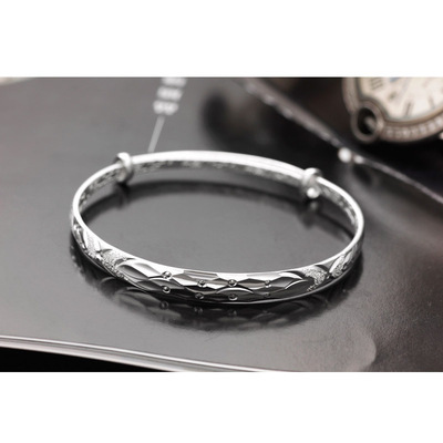 YSZ27 车花手镯 经典工艺与千足银的完美结合，深圳市银之星珠宝首饰为您提供专业银饰批发